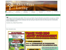 Tablet Screenshot of abundantlivingministry.org